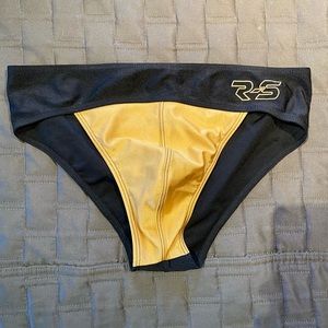 Rufskin Black and Gold Swim Briefs